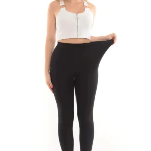 Kadın İçi Pamuklu Termal Pijama Tayt İçlik Siyah