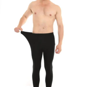 Erkek İçi Pamuklu Termal Pijama Tayt İçlik Siyah