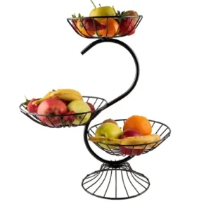 Nilşah S Model Modern 3 Katlı Metal Meyvelik