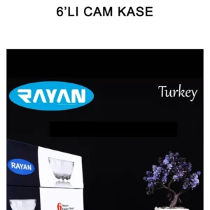 Rayan Turkey 6'lı Cam Kase