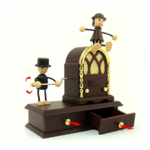 Hareketli Nostaljik Gramafon Müzik Kutusu Mücevherlik Takı Kutusu