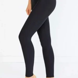 Kadın İçi Pamuklu Termal Pijama Tayt İçlik Siyah