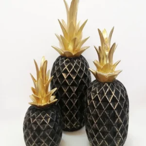 3'lü Polyester Ananas Biblo
