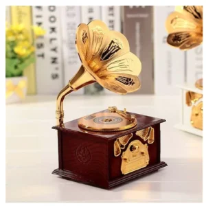 Nostaljik Hediye Gramofon Şekilli Müzik Kutusu