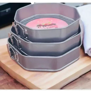 3'lü Sekizgen Kelepçeli Kek Kalıbı