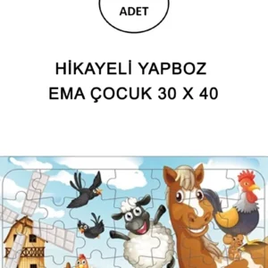 Hikayeli Yapboz Ema Çocuk 30 x 40 - 40 Adet