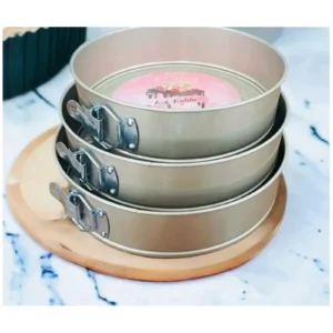 Lavin 3'lü Kelepçeli Kek Kalıbı Seti Yuvarlak