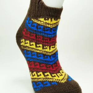 Kalın Kışlık Kadın Soket Çorap Yünlü Havlu Ev Giyim Patik Desen 1 Kahve