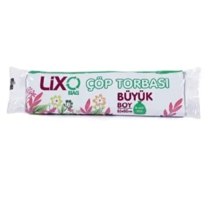 Büyük Boy Çöp Torbası 65 x 80 cm 10 Lu Rulo x 1 Paket = 10 Adet (Mavi)