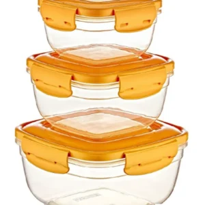 3 Lü Saklama Kabı Seti Silikon Renkli 500 ml - 900 ml - 1500ml Model 30807