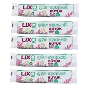 Büyük Boy Çöp Torbası 65 x 80 cm 10 Lu Rulo x 5 Paket = 50 Adet (Mavi)