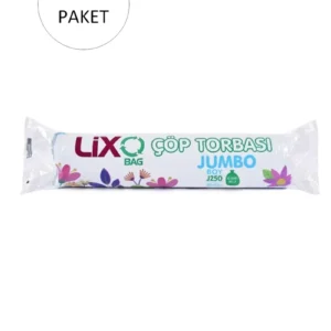 J-250 Jumbo Boy Çöp Torbası 80 x 110 cm 10 Lu Rulo x 5 Paket = 50 Adet (Mavi)