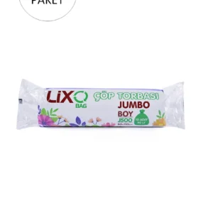 J-500 Jumbo Boy Çöp Torbası 80 x 110 cm 10 Lu Rulo x 5 Paket = 50 Adet (Siyah)