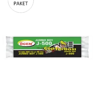 J-500 Jumbo Boy Çöp Torbası 80 x 110 cm 10 Lu Rulo x 10 Paket = 100 Adet (Siyah)