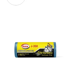 J-350 Jumbo Boy Çöp Torbası 80 x 110 cm 10 Lu Rulo x 20 Paket = 200 Adet (Mavi)