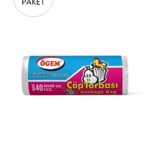 Küçük Boy Çöp Torbası 40 x 50 cm 40 Lı Rulo x 50 Paket = 2.000 Adet (Şeffaf)