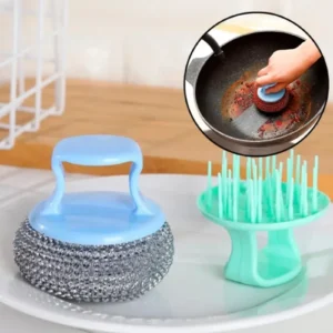 Tutacaklı Paslanmaz Çelik Top Bulaşık Ovma Teli Bulaşık Temizleme Fırçası Yıkama Süngeri