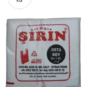 Beyaz Kalın Atlet Poşet Orta Boy 28x50 Cm 1 Kg 1 Paket (Takriben 75 Adet)