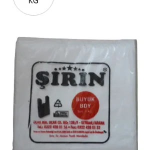 Beyaz Kalın Atlet Poşet Büyük Boy 30x57 Cm 1 Kg 1 Paket (Takriben 45 Adet)