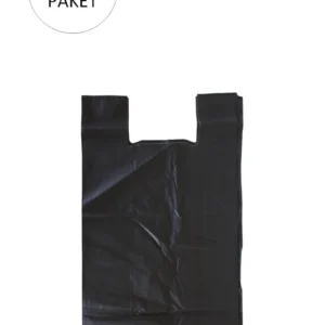 Siyah Hışır Atlet Poşet Mini Boy 22x31 cm 1 Paket Takriben 500 Adet
