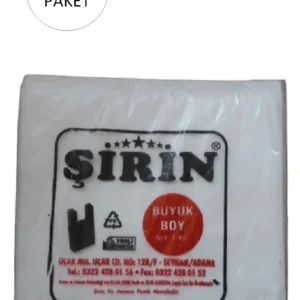 Beyaz Kalın Atlet Poşet Büyük Boy 30x57 Cm 1 Kg 3 Paket (Takriben 135 Adet)