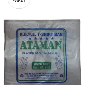 Kalın Şeffaf Atlet Poşet Orta Boy 27x47 Cm 1 Kg (3 Paket-Takriben 435 Adet)