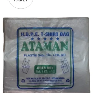 Kalın Şeffaf Atlet Poşet Orta Boy 27x47 Cm 1 Kg (5 Paket-Takriben 725 Adet)