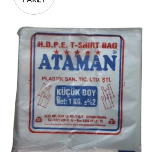 Kalın Şeffaf Atlet Poşet Küçük Boy 25x33 Cm 1 Kg (5 Paket-Takriben 850 Adet)