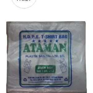 Kalın Şeffaf Atlet Poşet Orta Boy 27x47 Cm 1 Kg (10 Paket-Takriben 1,450 Adet)