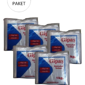 Bakkaliye Naylon Torba 1'kg lık 20x30 cm 5 Paket (Takriben 1.800 Adet)