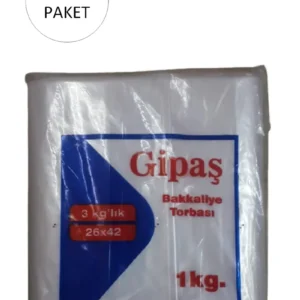 Bakkaliye Naylon Torba 3'kg lık 26x42 cm 5 Paket (Takriben 825 Adet)