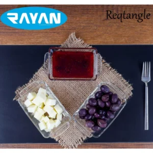 Rayan Reqtangle Tekli Dikgörtgen Cam Kahvaltılık