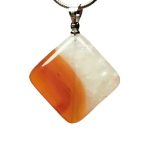 Akik Doğal Taşı Zincirli El Yapımı Kolye Uç: 3 cm Zincir: 20 cm kutulu