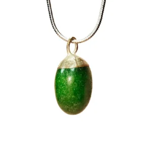 Aventurin Doğal Taşı Zincirli El Yapımı Kolye Uç: 2 cm Zincir: 20 cm Kutulu