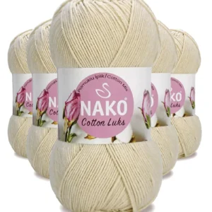 5 Adet Cotton Lüks Yelek Tunik Kazak Bluz Hırka İpi Yünü Açık Bej 97543