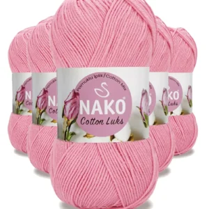 5 Adet Cotton Lüks Yelek Tunik Kazak Bluz Hırka İpi Yünü Pembe 97549