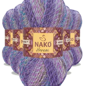 5 Adet Hercai Ebruli Hırka Kazak Atkı Bere El Örgü İpi Yünü 28181