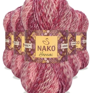 5 Adet Hercai Ebruli Hırka Kazak Atkı Bere El Örgü İpi Yünü 7318