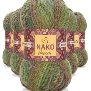 5 Adet Hercai Ebruli Hırka Kazak Atkı Bere El Örgü İpi Yünü 28178