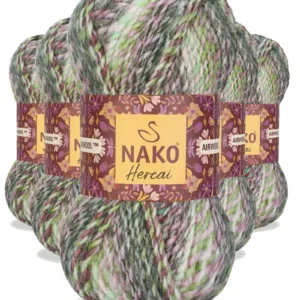 5 Adet Hercai Ebruli Hırka Kazak Atkı Bere El Örgü İpi Yünü 28129