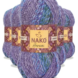 5 Adet Hercai Ebruli Hırka Kazak Atkı Bere El Örgü İpi Yünü 7248