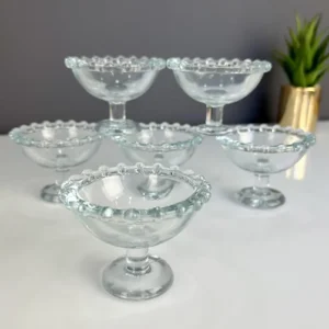 Petra 6'lı Boncuklu Ayaklı Sunumluk Cam Lokumluk Royaleks-RYG3023