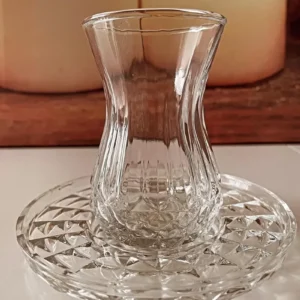 Alin Adela 6'lı Cam Çay Tabağı Çay Tabak Altlığı Royaleks-RYG8030