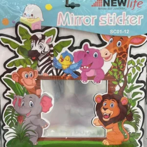 Resimli Çocuk Desenli 30x30 Cm Dekoratif Ayna Royaleks-CLKN-1710