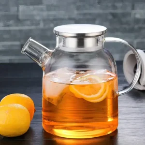 Çelik Kapaklı Borosilikat Cam Demlik 1500ML Royaleks-CM-2003