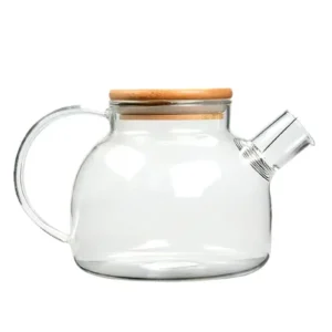 Bambu Kapaklı Borosilikat Cam Demlik 1000ml Royaleks-CM-2000