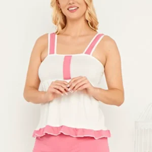 Askılı Şık Rahat Yazlık Mevsimlik Penye Gecelik Altet Şort Takım 6589 - Royaleks