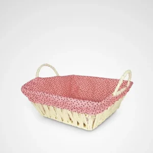 Hasırlı Bezli Ekmek Sepeti Dikdörtgen Renkli Royaleks-8822