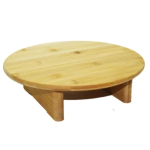 Ahşap Kesim Tahtası Panosu 30 Cm. Yuvarlak Bambu Ayaklı Royaleks-10506