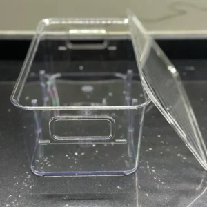 Akrilik Vakumlu Kapaklı Kutulu Saklama Kabı 400 Ml Kahvaltılık Şeffaf Royaleks-FR-159